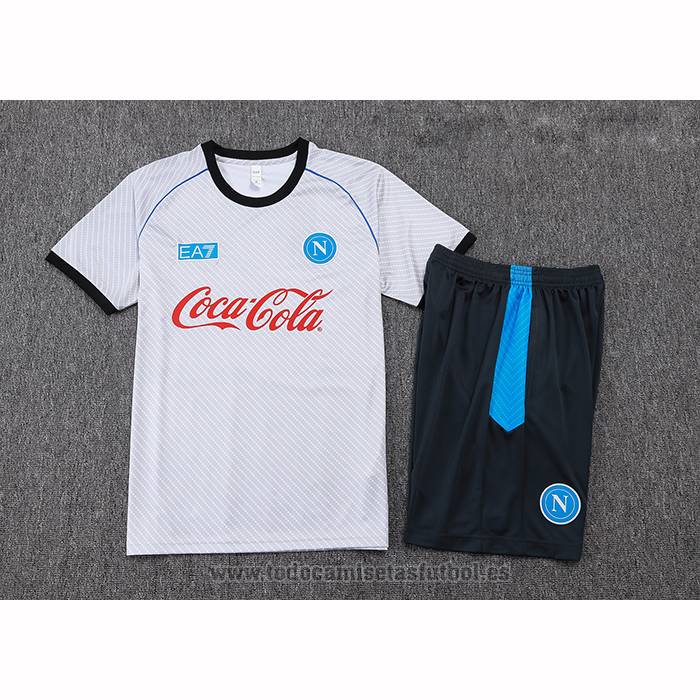 Chandal del Napoli Manga Corta 2025-2026 Blanco - Pantalon Corto